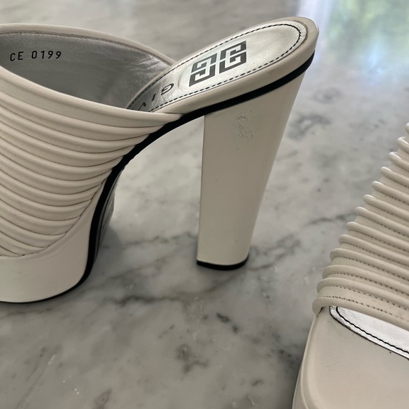 Givenchy Ribbed Mule Platform Sz 29 white - Picture 4 of 15